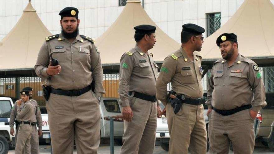 Una patrulla de policía de Arabia Saudita.