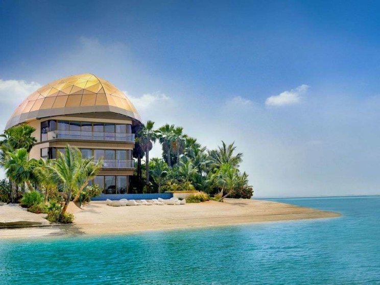 Los palacios de playa en la Isla Suecia en Dubai.