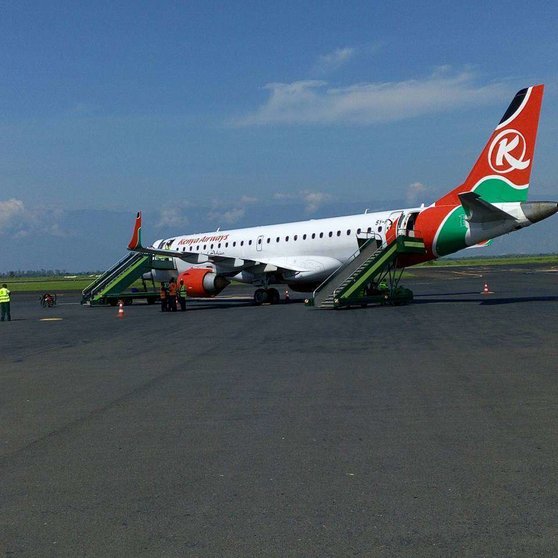 Un avión de Kenya Airways.
