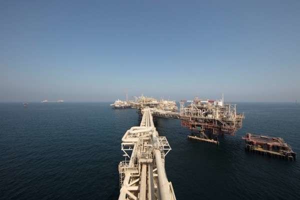 Una plataforma petrolera en Abu Dhabi.