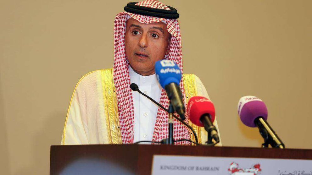 Adel Al Jubeir, ministro de Relaciones Exteriores de Arabia Saudita, durante la conferencia de prensa en Manama el 30 de julio de 2017. (Reuters)