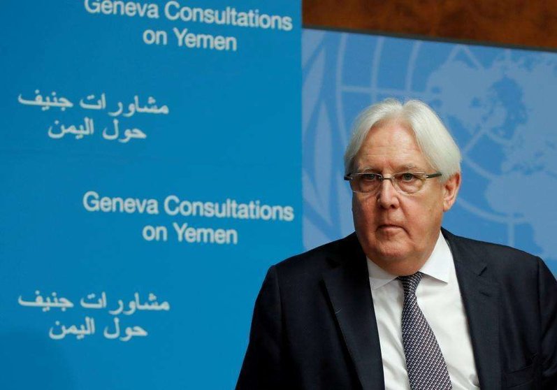El enviado de la ONU Martin Griffiths asiste a una conferencia de prensa antes de las conversaciones de Yemen en las Naciones Unidas en Ginebra, Suiza, el 5 de septiembre de 2018. (Reuters)