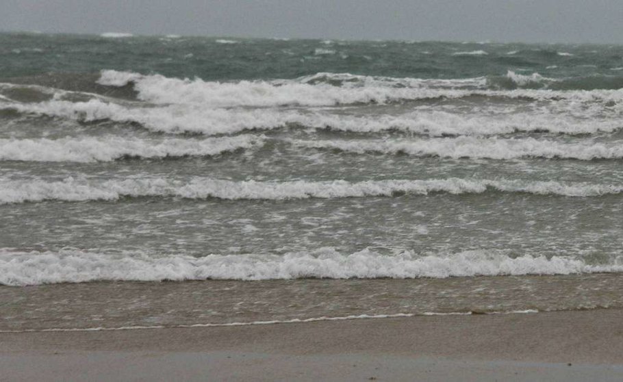 Mares agitados en la costa de Ras Al Khaimah.