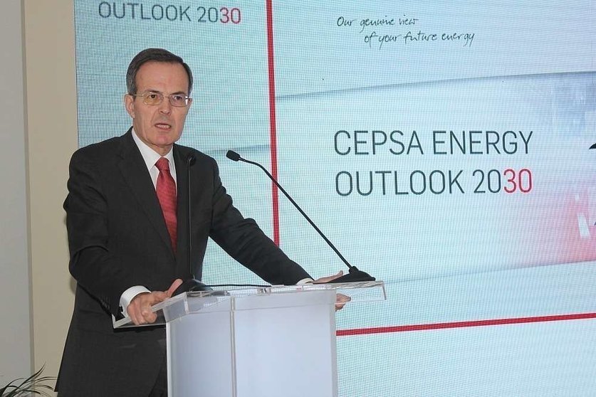 Pedro Miró, vicepresidente y CEO de Cepsa, estará presente en la mesa redonda. En la imagen, durante una de sus intervenciones en ADIPEC 2017. (EL CORREO)