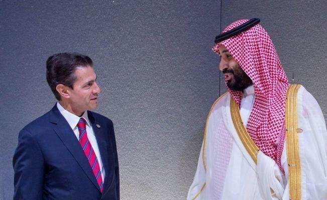 El presidente de México y el príncipe heredero saudí durante la cumbre del G20 en Buenos Aires.