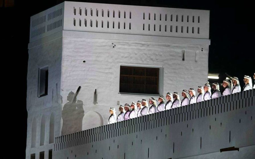 Impresionante imagen de la inauguración de Qasr Al Hosn. (WAM)
