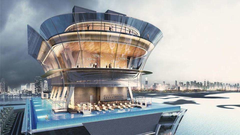 La piscina se encuentra en el piso 50 de la Torre de La Palmera de Dubai.