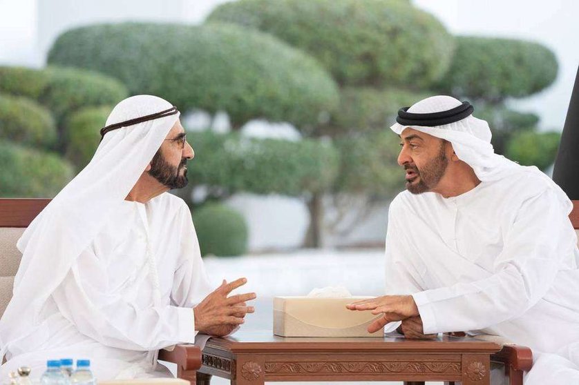 Un momento de un encuentro entre los dos líderes en el Sea Palace en Abu Dhabi