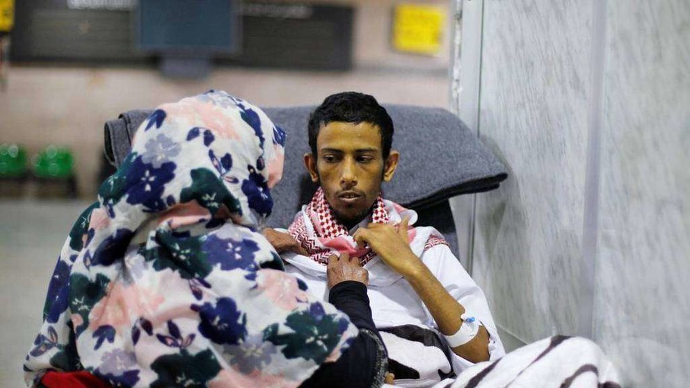En la imagen de Reuters, el prisionero saudí liberado en Yemen.
