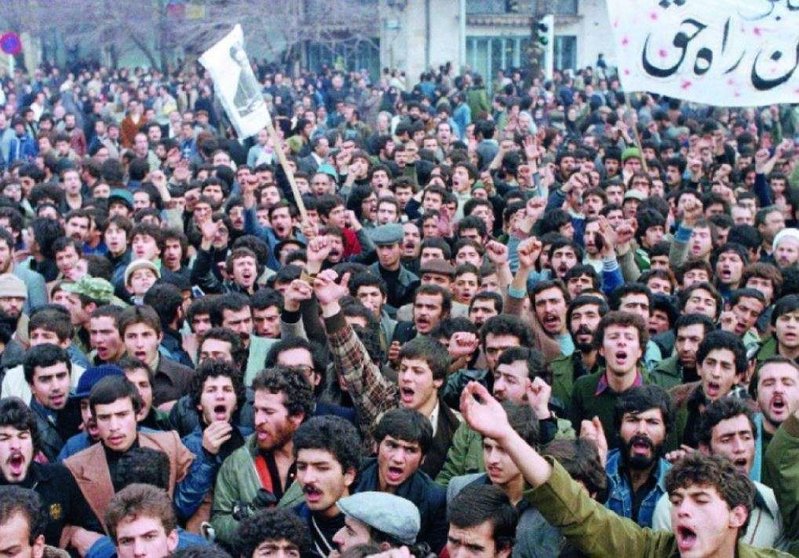 Un momento de la Revolución Islámica en Irán en 1979.