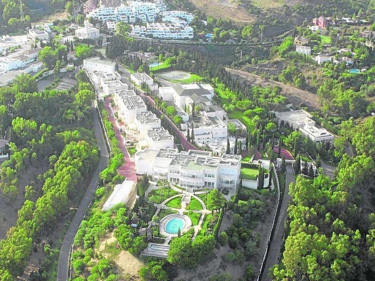 Vista aérea del palacio saudí en Marbella.