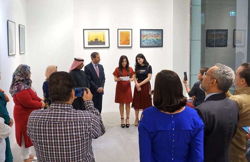 Inauguración de apertura de la exposición de la artista cubana en Abu Dhabi. (ELCORREO)