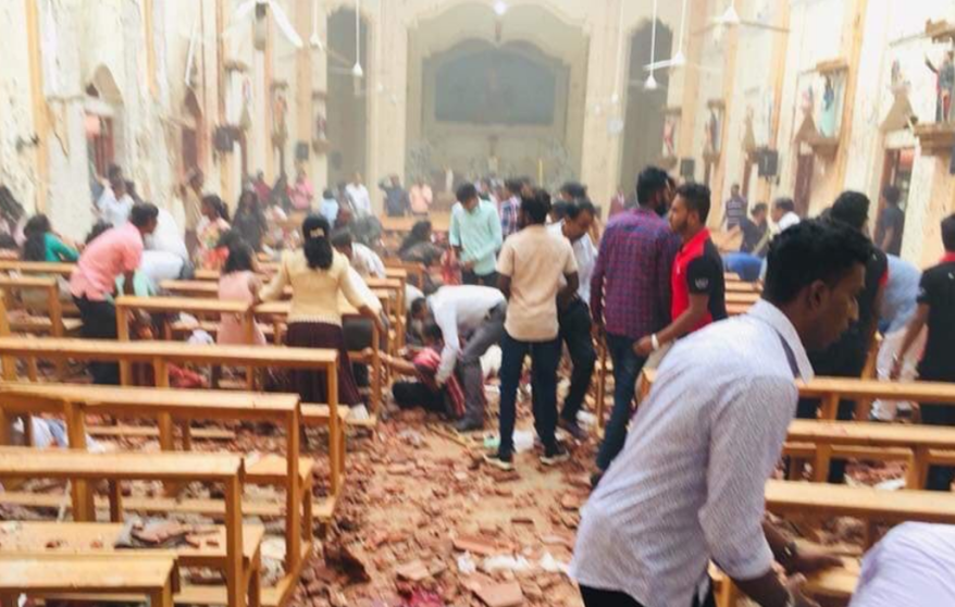 Una de las iglesias atacadas en Colombo, capital de Sri Lanka.