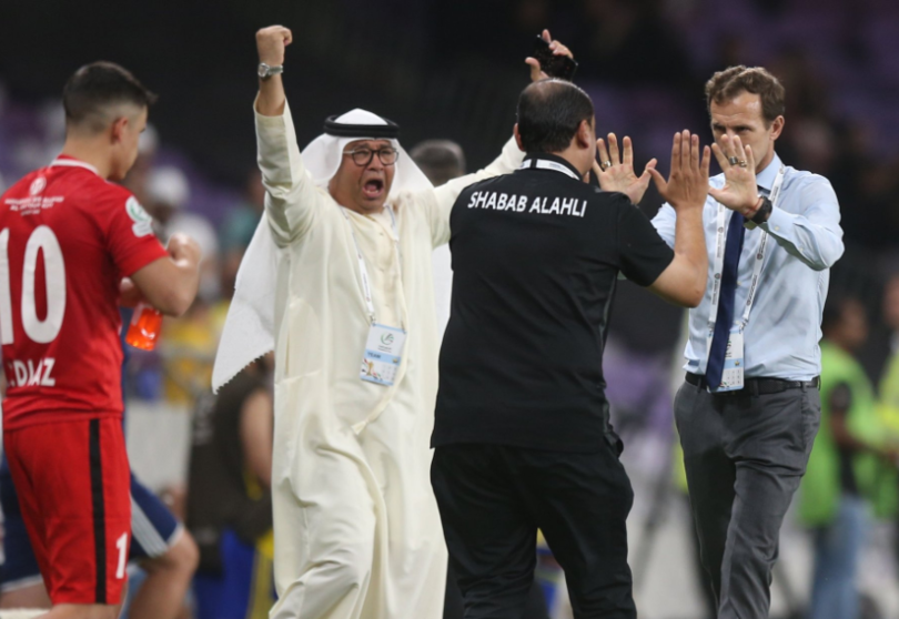 El Al-Ahli Dubai celebra la victoria ante el Al Dafra.