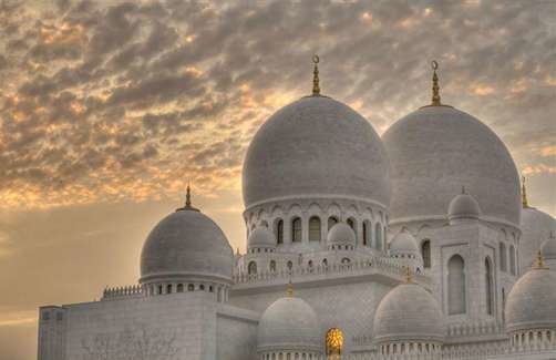Una imagen de la Gran Mezquita de Abu Dhabi.