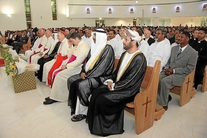 Un momento de la inauguración de la iglesia ST Paul de Abu Dhabi. (EL CORREO)
