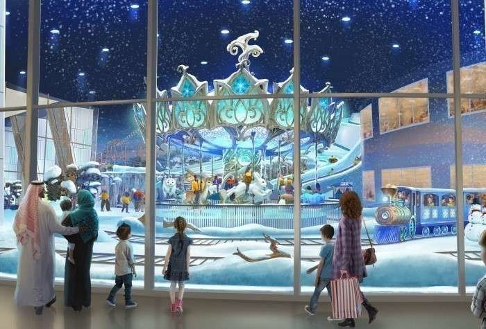 Una presentación del parque de nieve de Abu Dhabi.