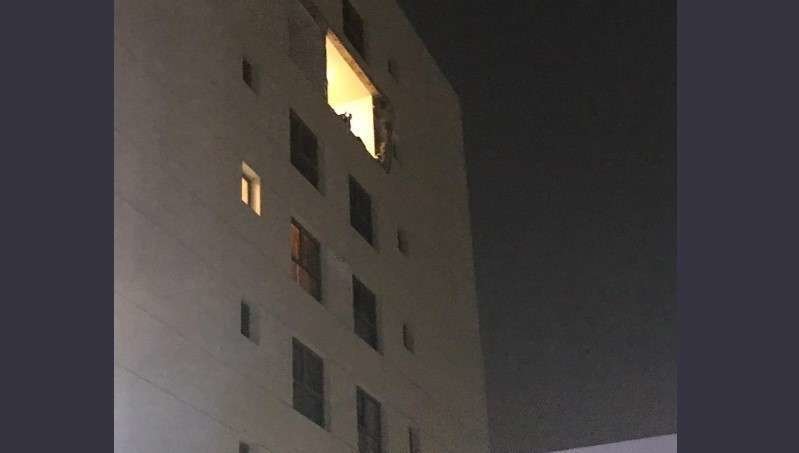 La Policía de Dubai difundió la imagen del lugar de la explosión.