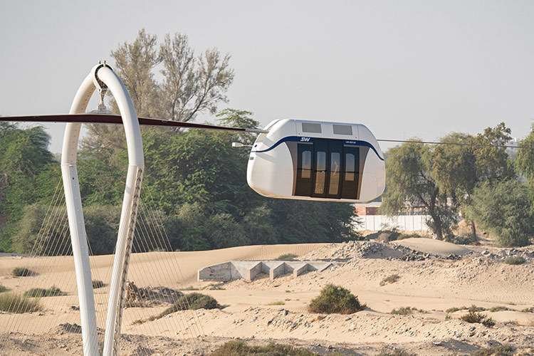 La agencia de noticias WAM publicó la imagen del nuevo método de transporte en Sharjah.