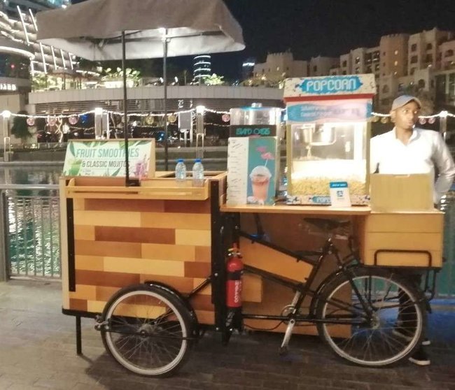 Un carrito de helados en Dubai. (EL CORREO)