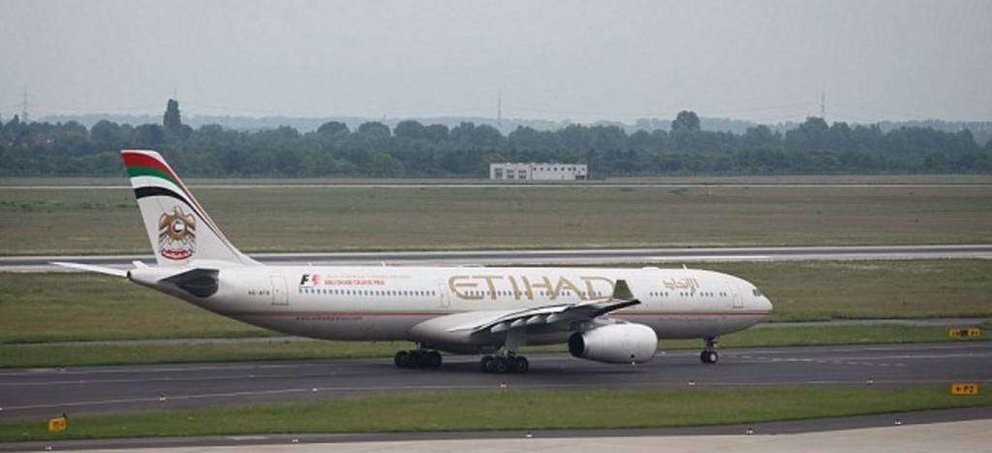 El vuelo de Etihad cubría la ruta Manchester- Abu Dhabi.