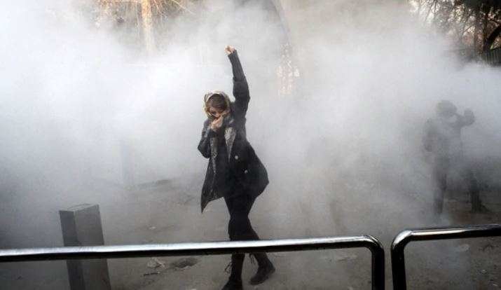 La manifestante iraní condenada.