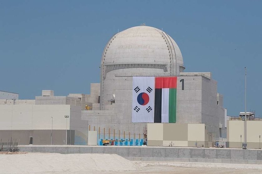 La central nuclear de Barakah en Abu Dhabi durante la jornada en abril en que tuvo lugar la ceremonia oficial de finalización. (WAM)
