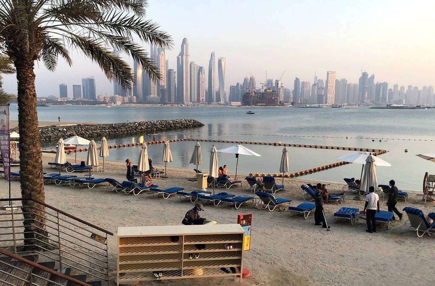 Perspectiva de Dubai Marina desde La Palmera. (EL CORREO)
