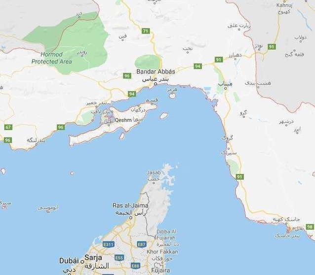 La provincia de Hormozgan está sitada frente a EAU en el sur de Irán.