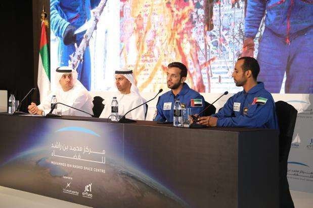 Los primeros astronautas emiratíes. (WAM)