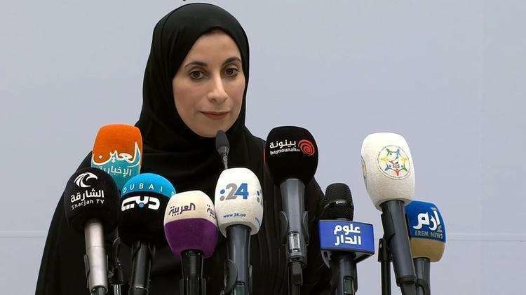 La médico Farida Al Dosani durante la rueda de prensa.