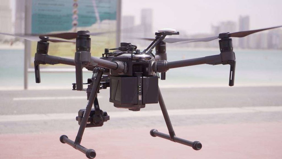 Un dron de la Policía de Dubai. (Dubai Media Office)