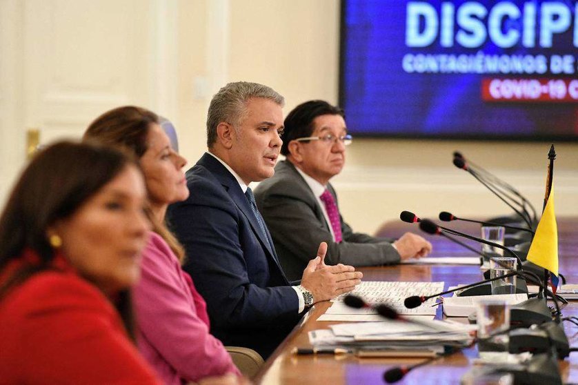 Comparecencia pública del presidente de Colombia, Iván Duque. (Fuente externa)