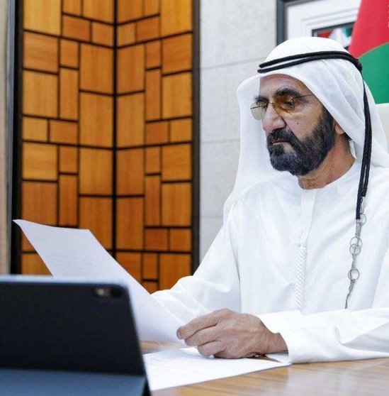 En la imagen de Dubai Media Office, el jeque Mohammed bin Rashid.