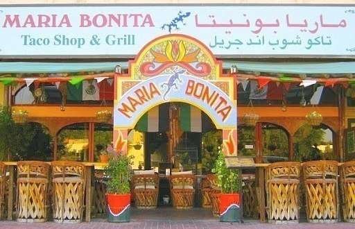 Puerta del restaurante María Bonita en Umm Suqueim, toda una tradición de la comida mexicana en Dubai. (Cedida)