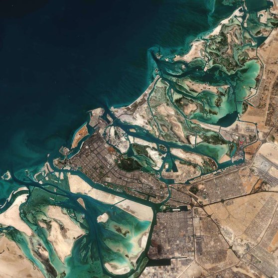 La imagen de Abu Dhabi difundida por la Agencia Espacial Europea.