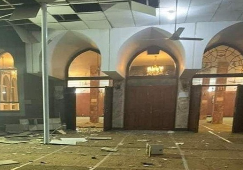 Mezquita atacada en la conocida como 'Zona Verde' de la capital de Afganistán. (@iranpress_news)