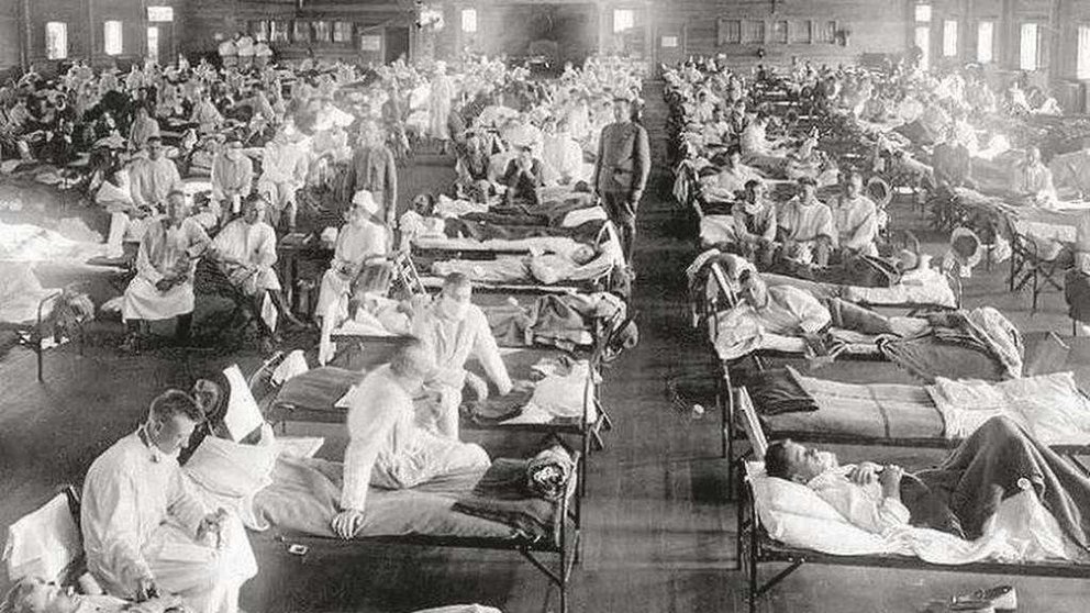 Hospital de campaña en 1918.