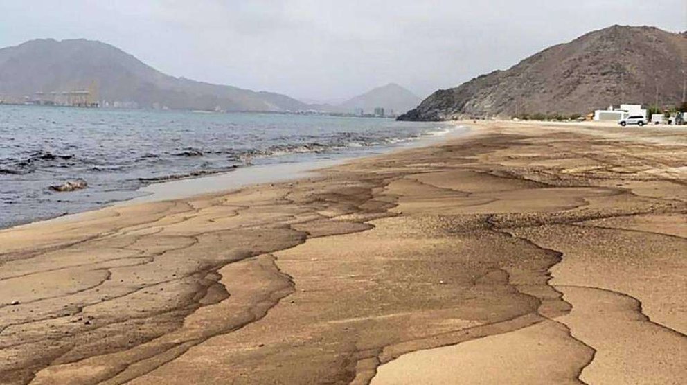 Khor Fakkan Municipality difundió esta imagen de la playa.