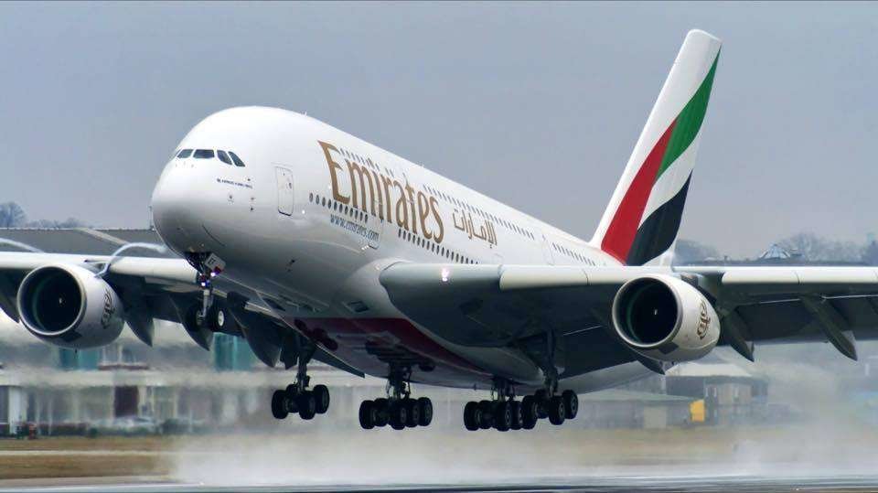 Un avión de Emirates Airlines.