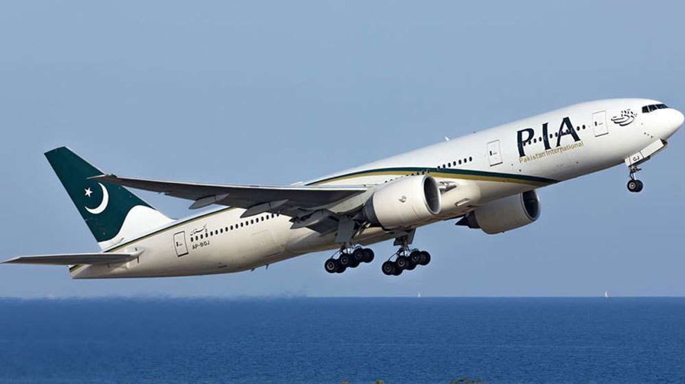 Un avión de la aerolínea pakistaní PIA.