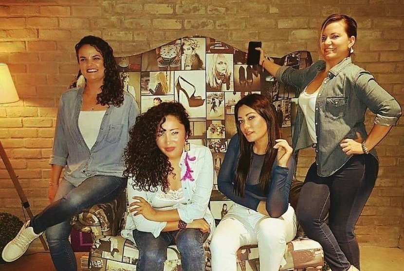 Integrantes de la banda de mujeres latinas en Dubai 'Big Problem'. (Cedida)