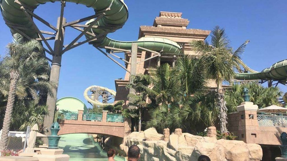 El parque acuático Aquaventure en el hotel Atlantis de Dubai. (Fuente externa)