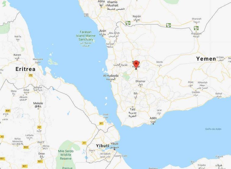 Localización de Saná, capital de Yemen. (Google Maps)