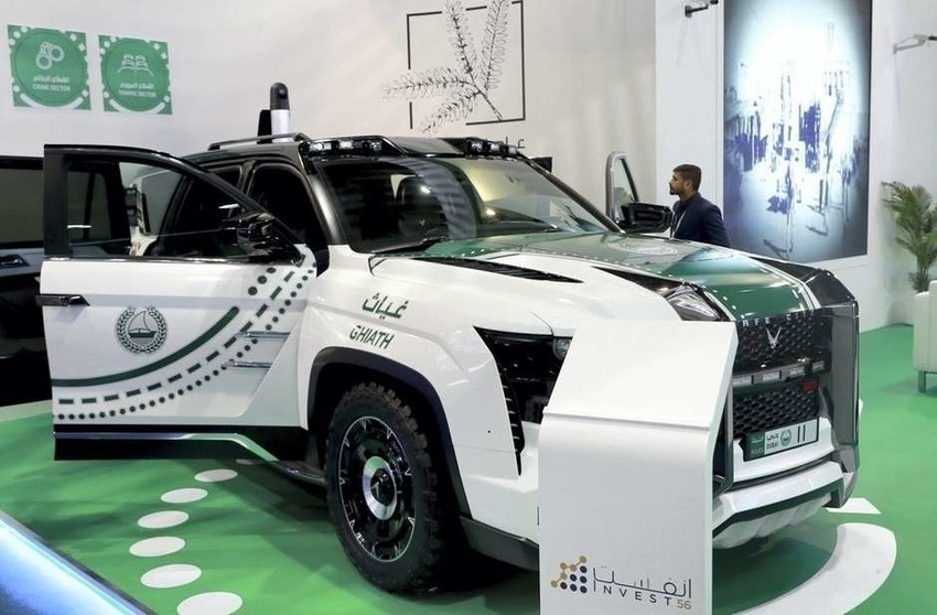 Un vehículo de última generación de la Policía de Dubai.