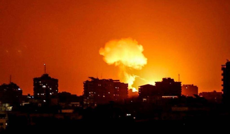 Bombardeo sobre la Franja de Gaza. (@CSCA2017)
