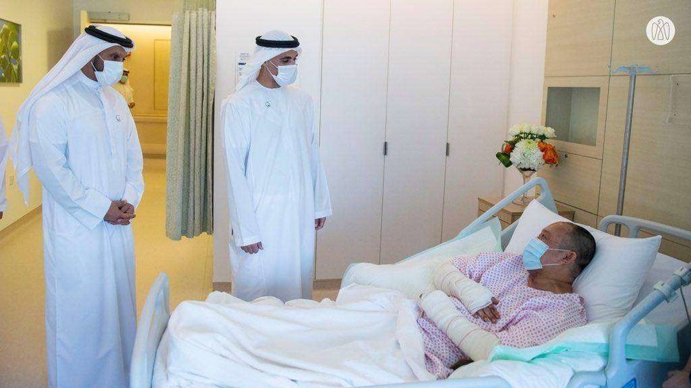 La Oficina de Medios de Abu Dhabi publicó fotos de los heridos.