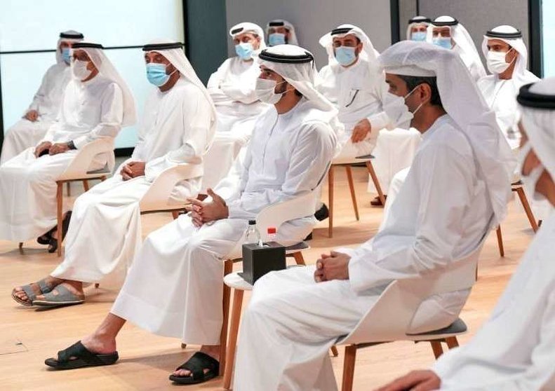 En la imagen de Dubai Media Office, el jeque Hamdan durante un acto.