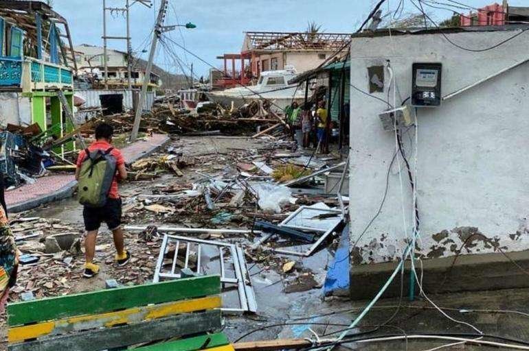 El huracán Iota ha dejado una estela de destrucción en la isla de Providencia y otros territorio de Colombia. (www.eltiempo.com)