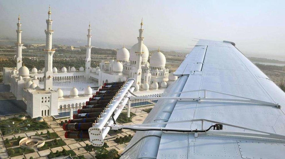 Un avión para la siembra de nubes en Abu Dhabi. (Fuente externa)